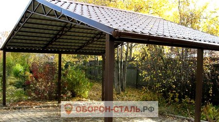навес из металлопрофиля 6