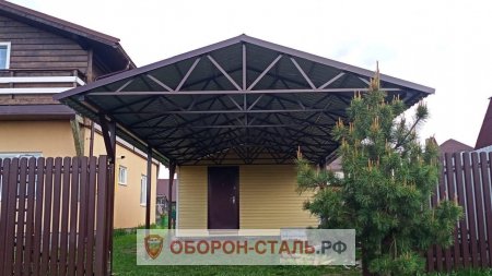 навес двускатный 10