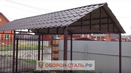 металлический навес 6