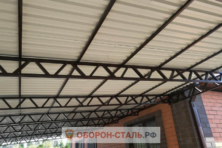 навес из металлопрофиля 7