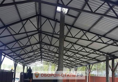 навес из металлопрофиля 1