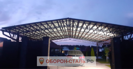 навес двускатный 14