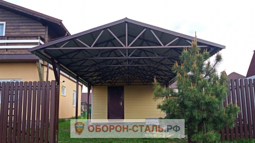 навес двускатный 10