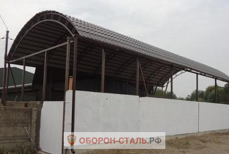 навес из металлочерепицы 14
