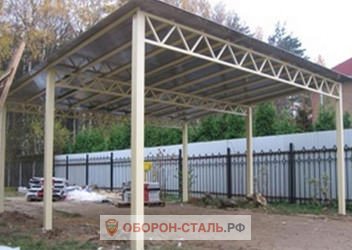 навес из профлиста 10