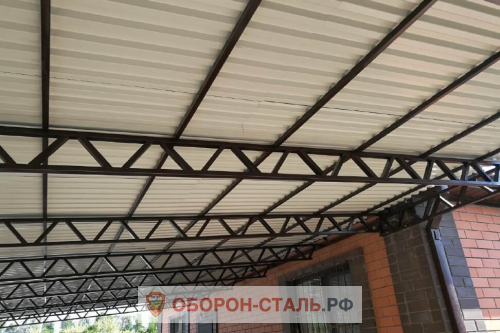 навес из металлопрофиля 7