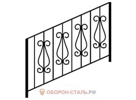 Эскиз кованых перил №14