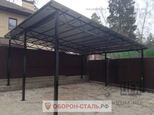 односкатный навес 12