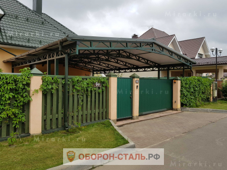 навес из металлочерепицы 9