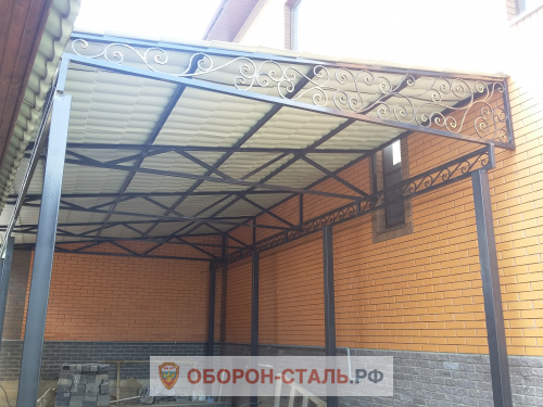 односкатный навес 14