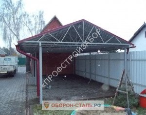 навес двускатный 16