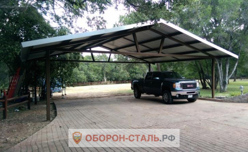 навес из металлопрофиля 12