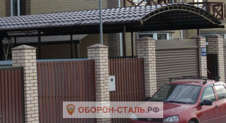 навес из металлочерепицы 16