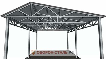 навес двускатный 15