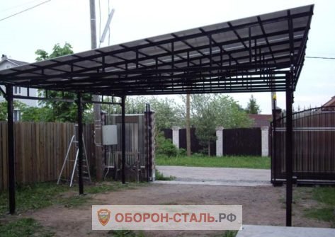 односкатный навес 8