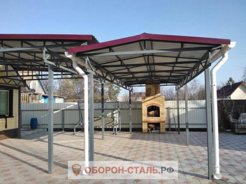навес двускатный 18