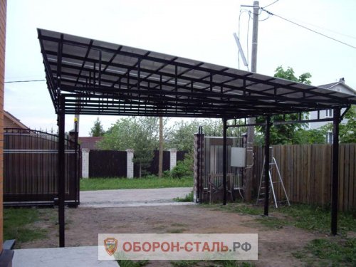 односкатный навес 4